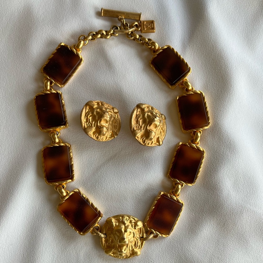 GAVILANE Paris Couture Vintage Choker and Earrings Set
